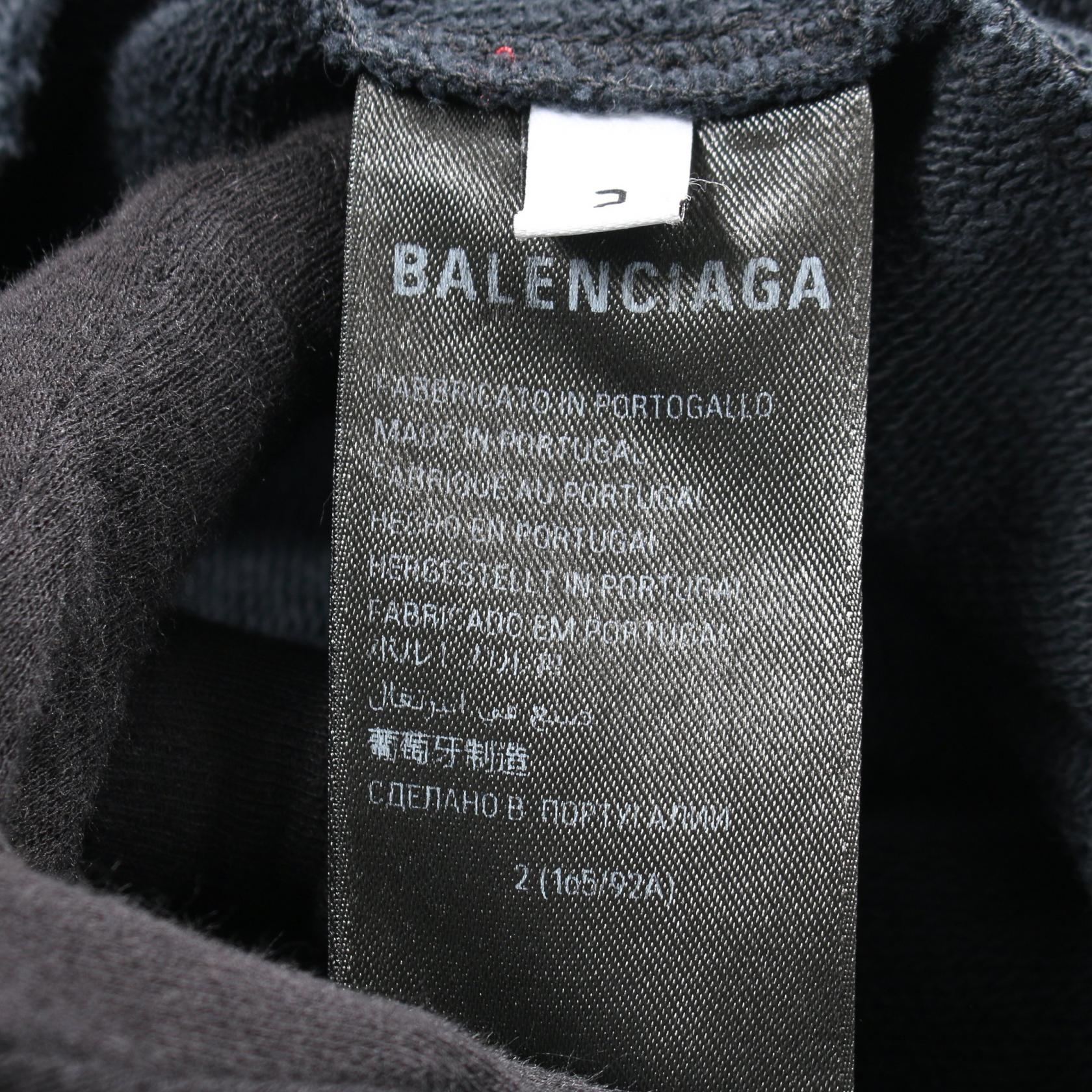 バレンシアガ TAPE TYPE RIPPED POCKET HOODIE コットンパーカー