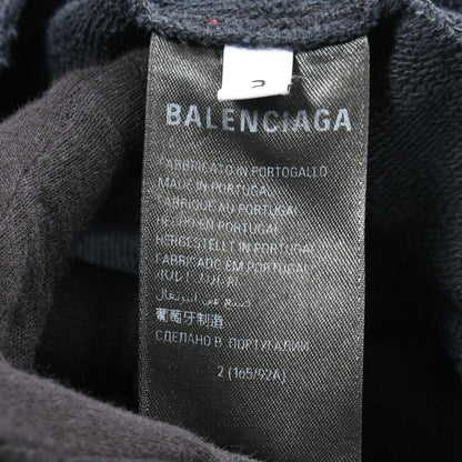 バレンシアガ TAPE TYPE RIPPED POCKET HOODIE コットンパーカー