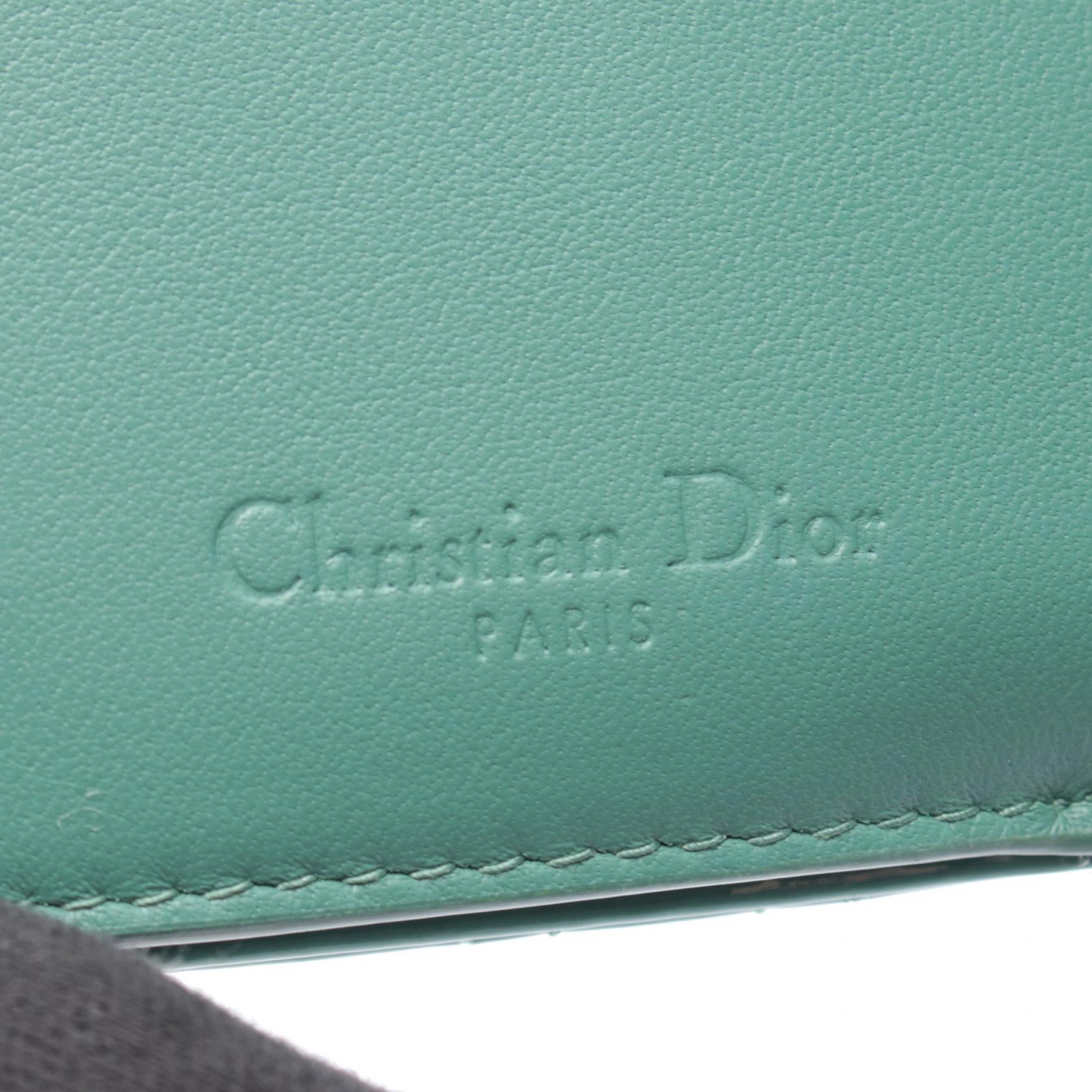 ディオール LADY DIOR パテントレザー三つ折り財布