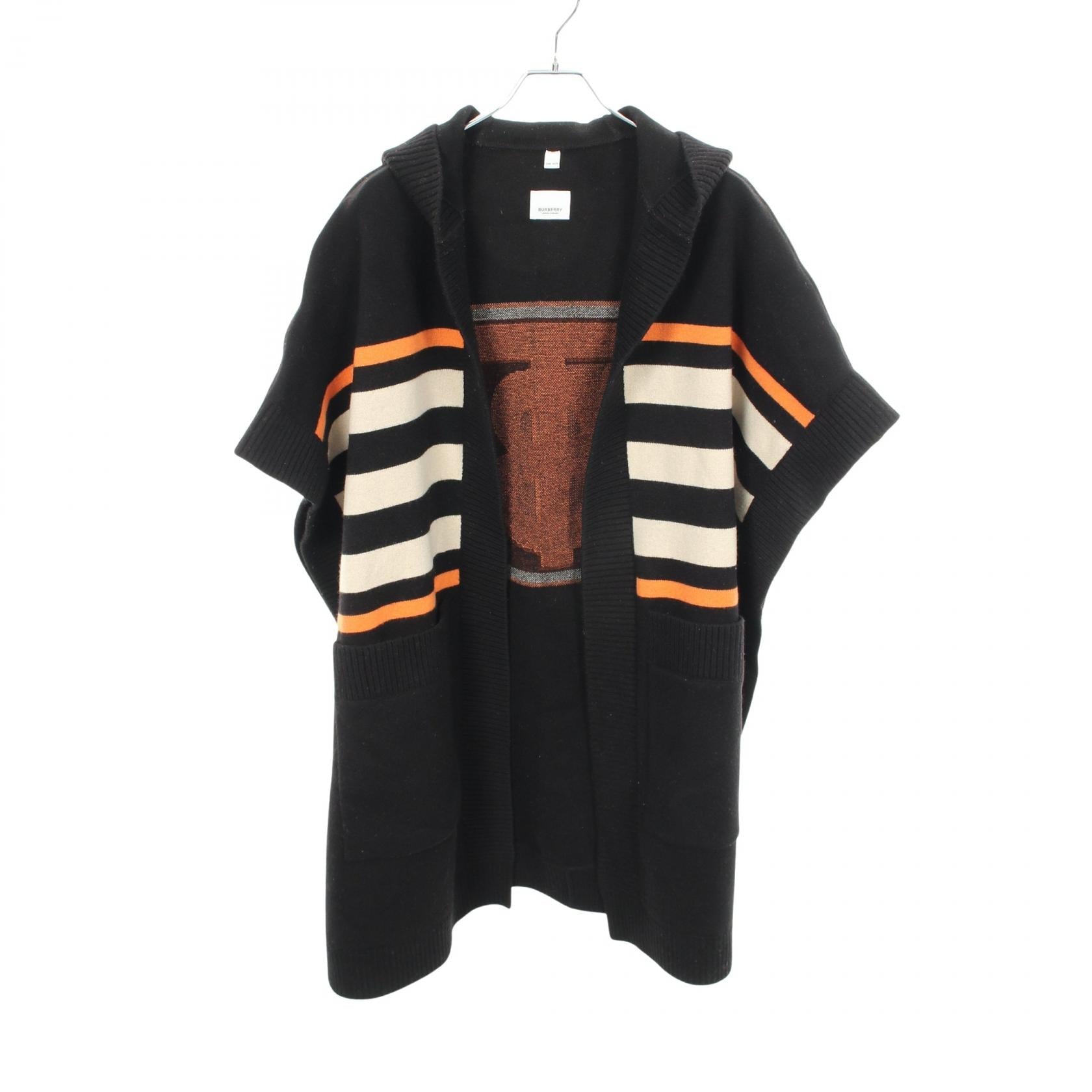 バーバリー TBロゴ ウールカシミヤポンチョ