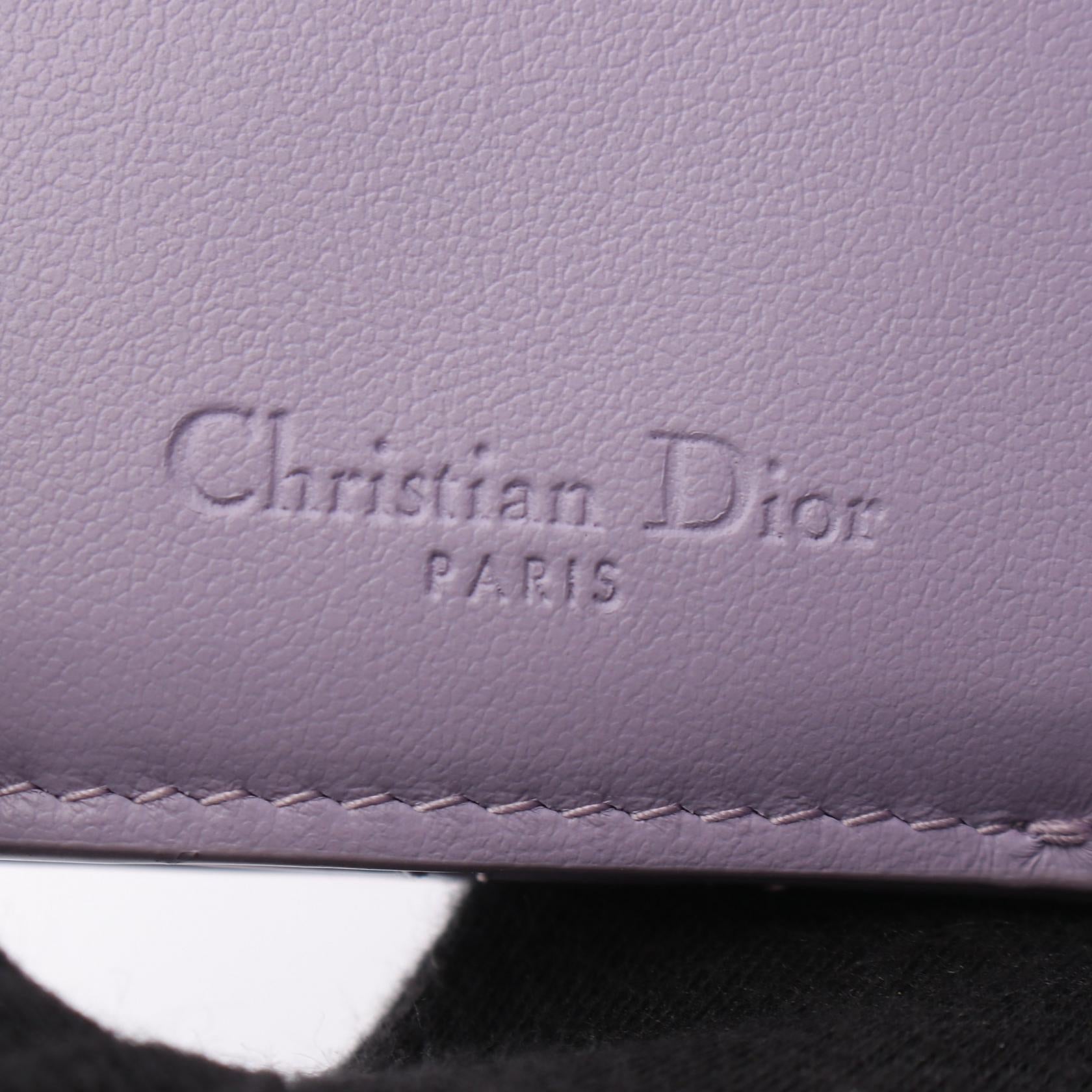 ディオール LADY DIOR パテントレザー三つ折り財布