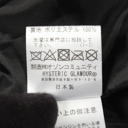 ヒステリックグラマー TURN THE MUSIC UP ウール レザー スタジャン