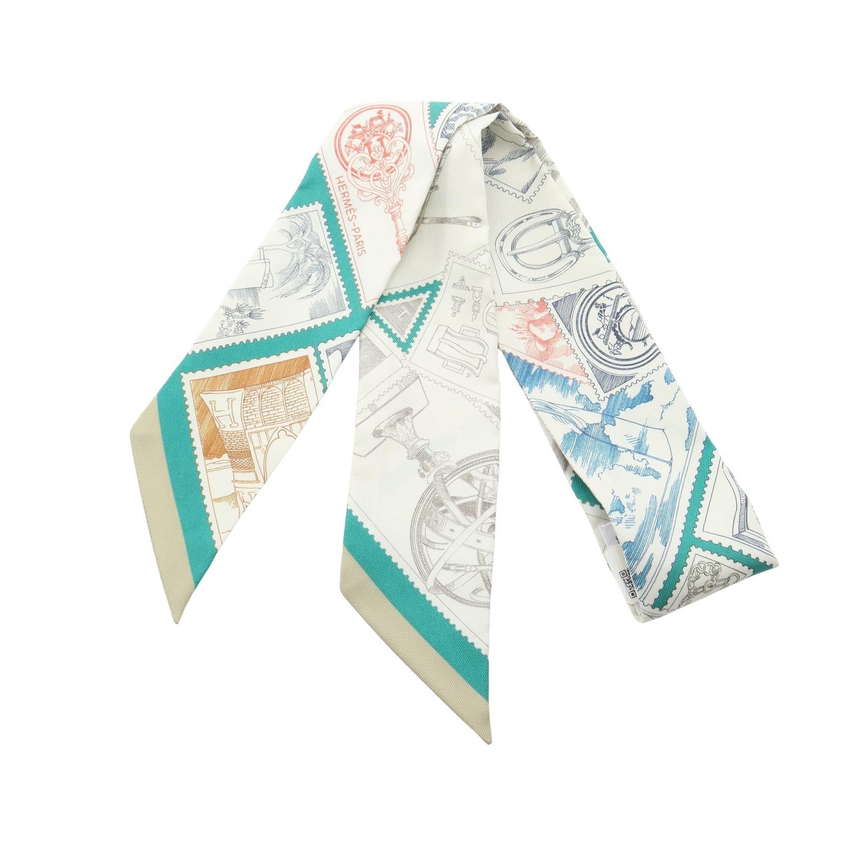 エルメス LE PHILATELISTE DU FAUBOURG シルクスカーフ