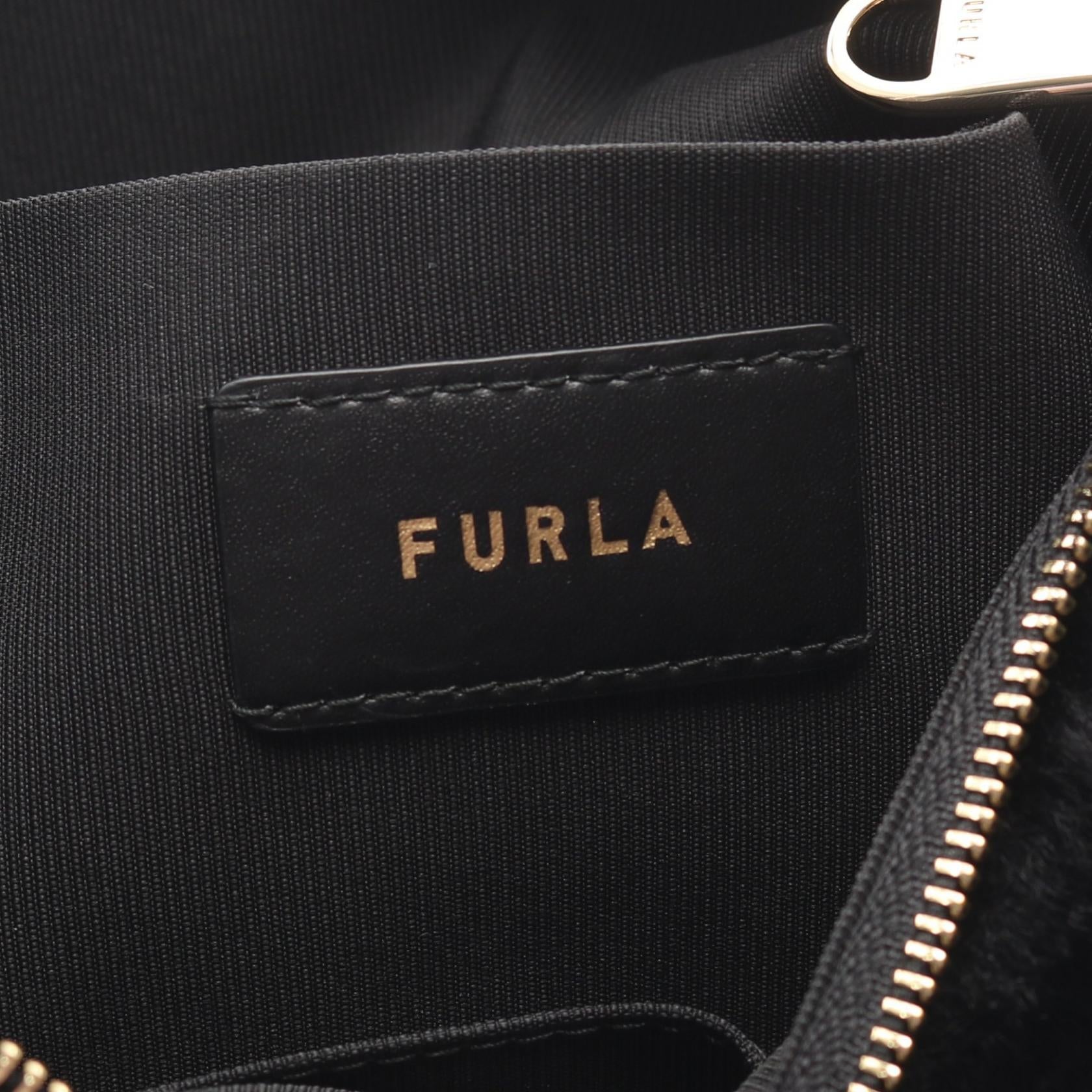 フルラ TEIA-CROSSBODY レザー ファー ショルダーバッグ