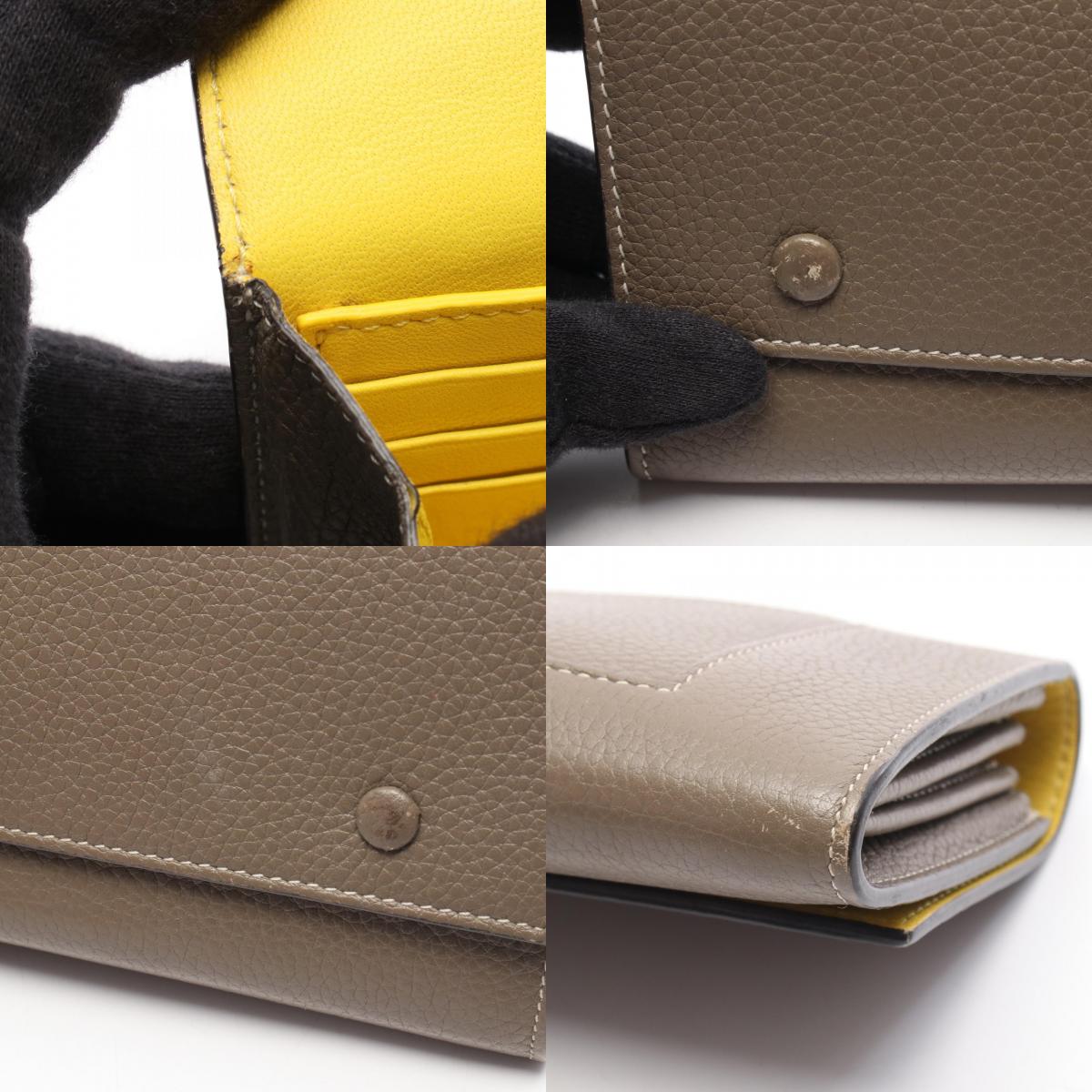 セリーヌ ラージフラップマルチファンクション レザー長財布
