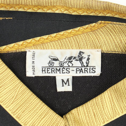 エルメス シルクコットン長袖ポロシャツ