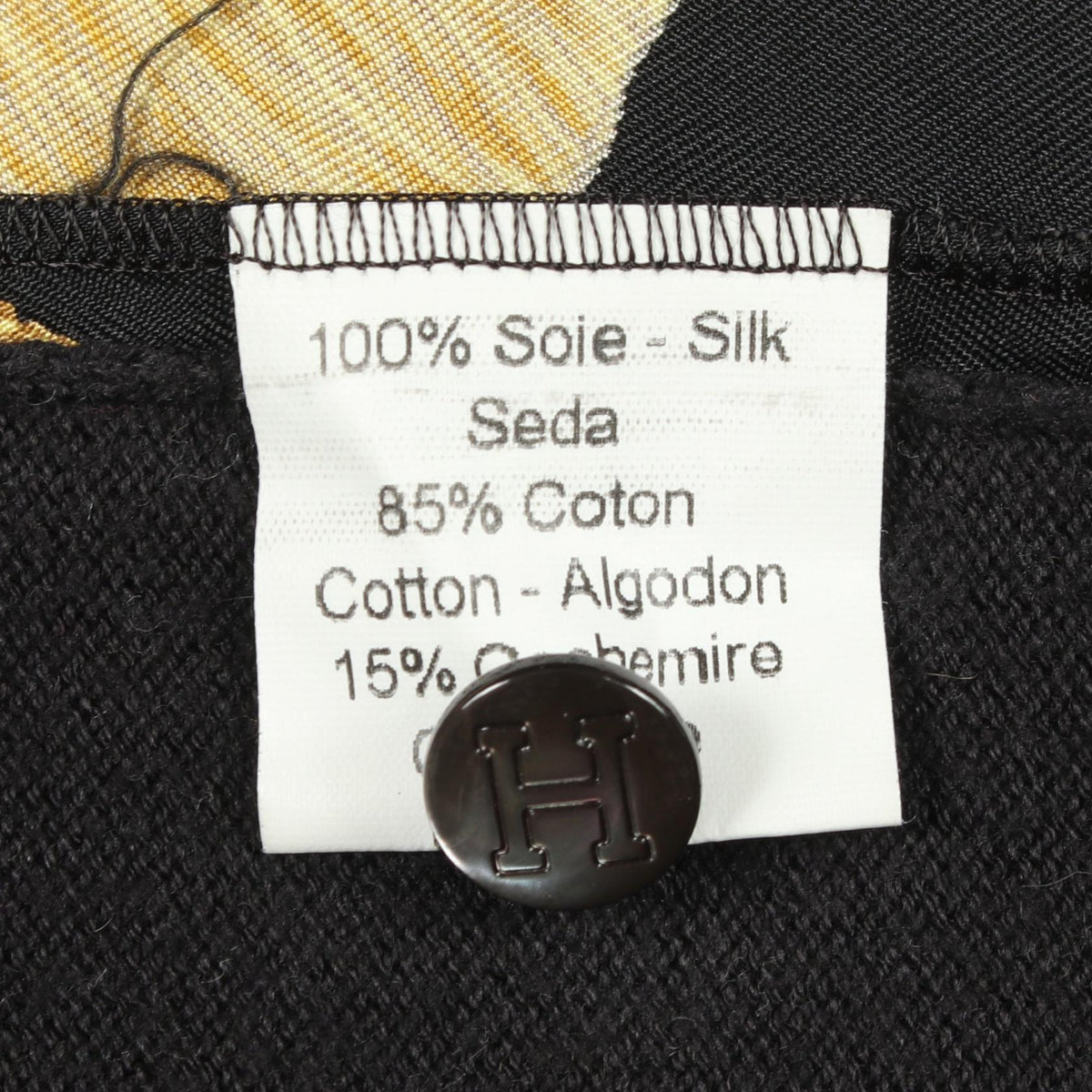 エルメス シルクコットン長袖ポロシャツ