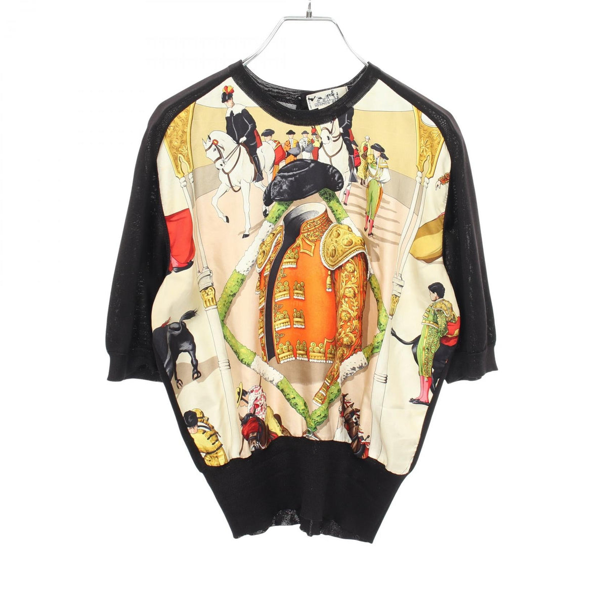 エルメス PLAZA DE TOROS シルクニットトップス40