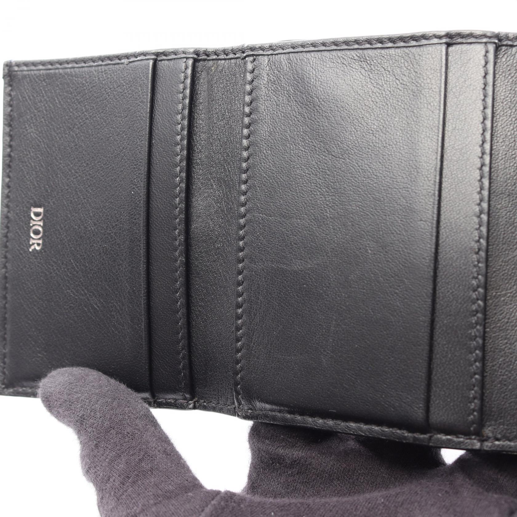 ディオール オブリーク ジャカード キャンバス三つ折り財布