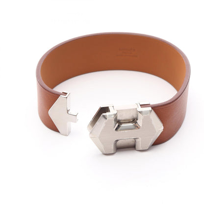 エルメス スーパー H ステンレス スチール レザー ブレスレット