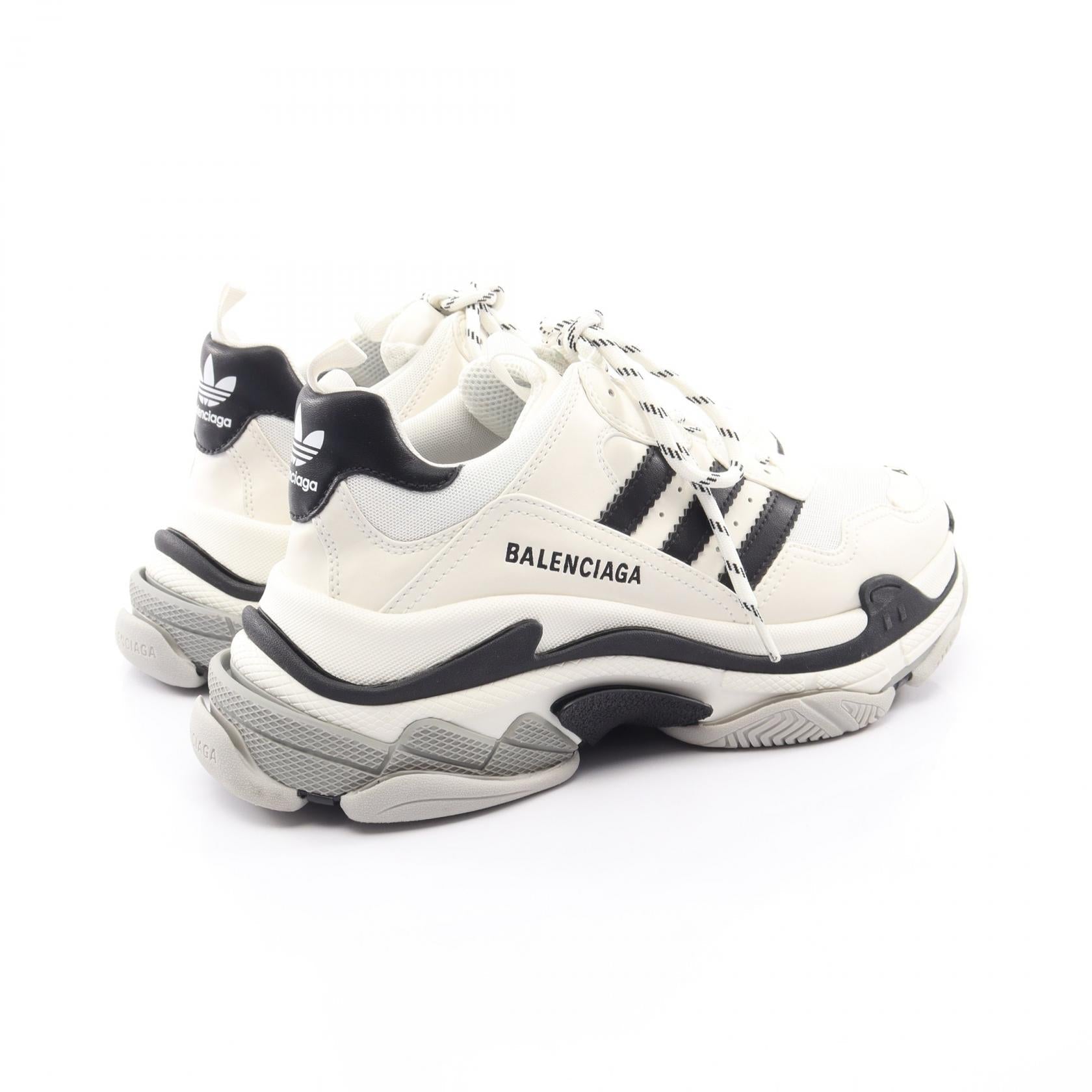 バレンシアガ BALENCIAGA×adidas トリプルS レザーファブリックスニーカー