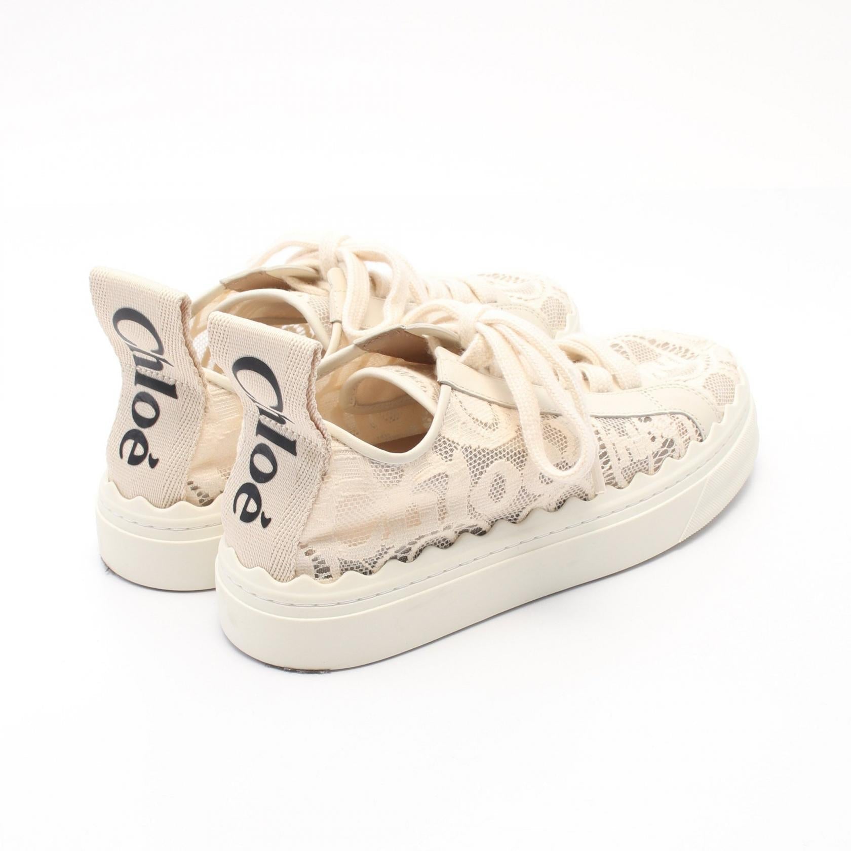 クロエ ローレン レザー レース スニーカー