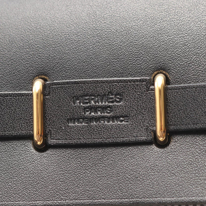 エルメス エールバッグジップ ミニ トワルアッシュ ヴァッシュハンター ショルダーバッグ