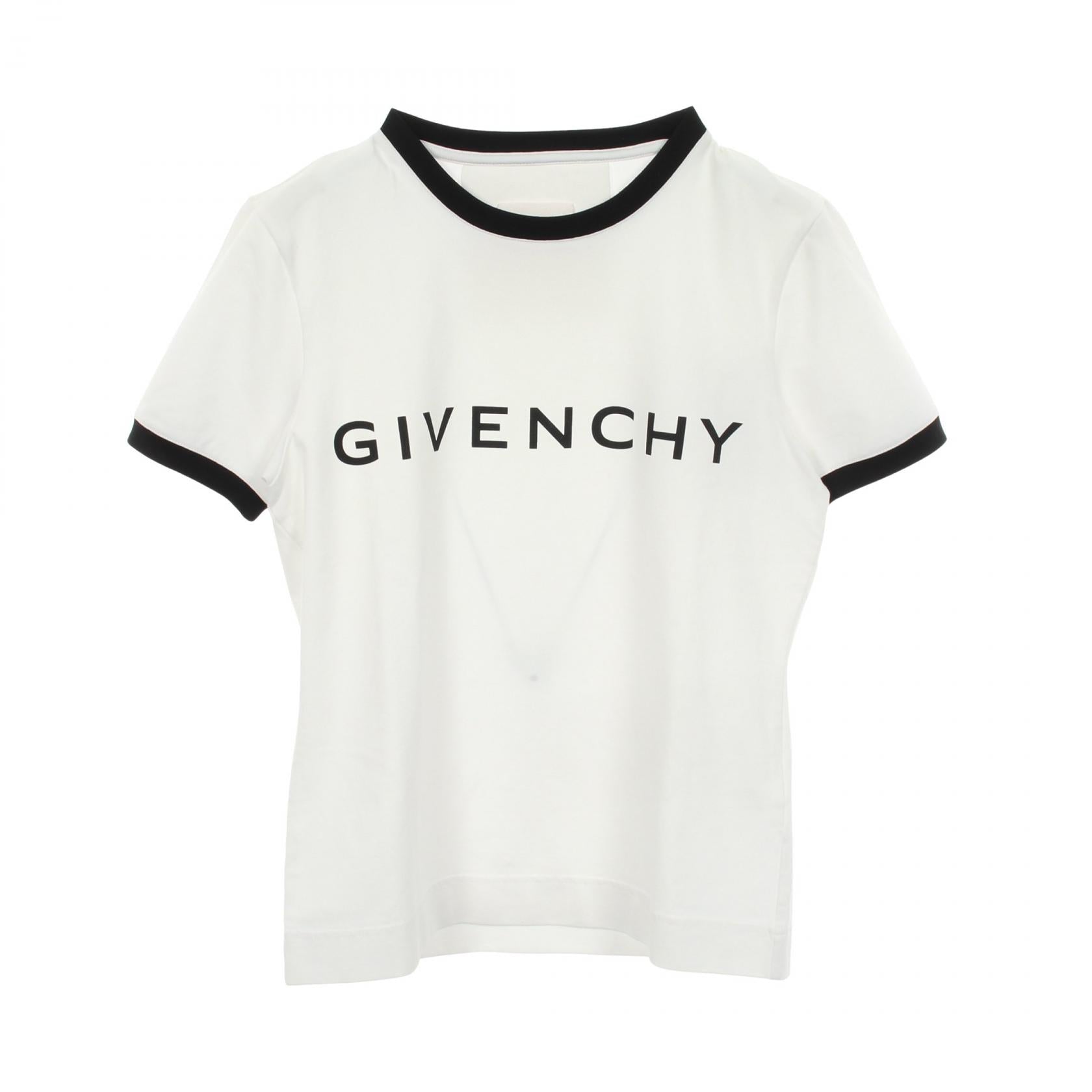 ジバンシィ ロゴ コットン ポリウレタン Tシャツ