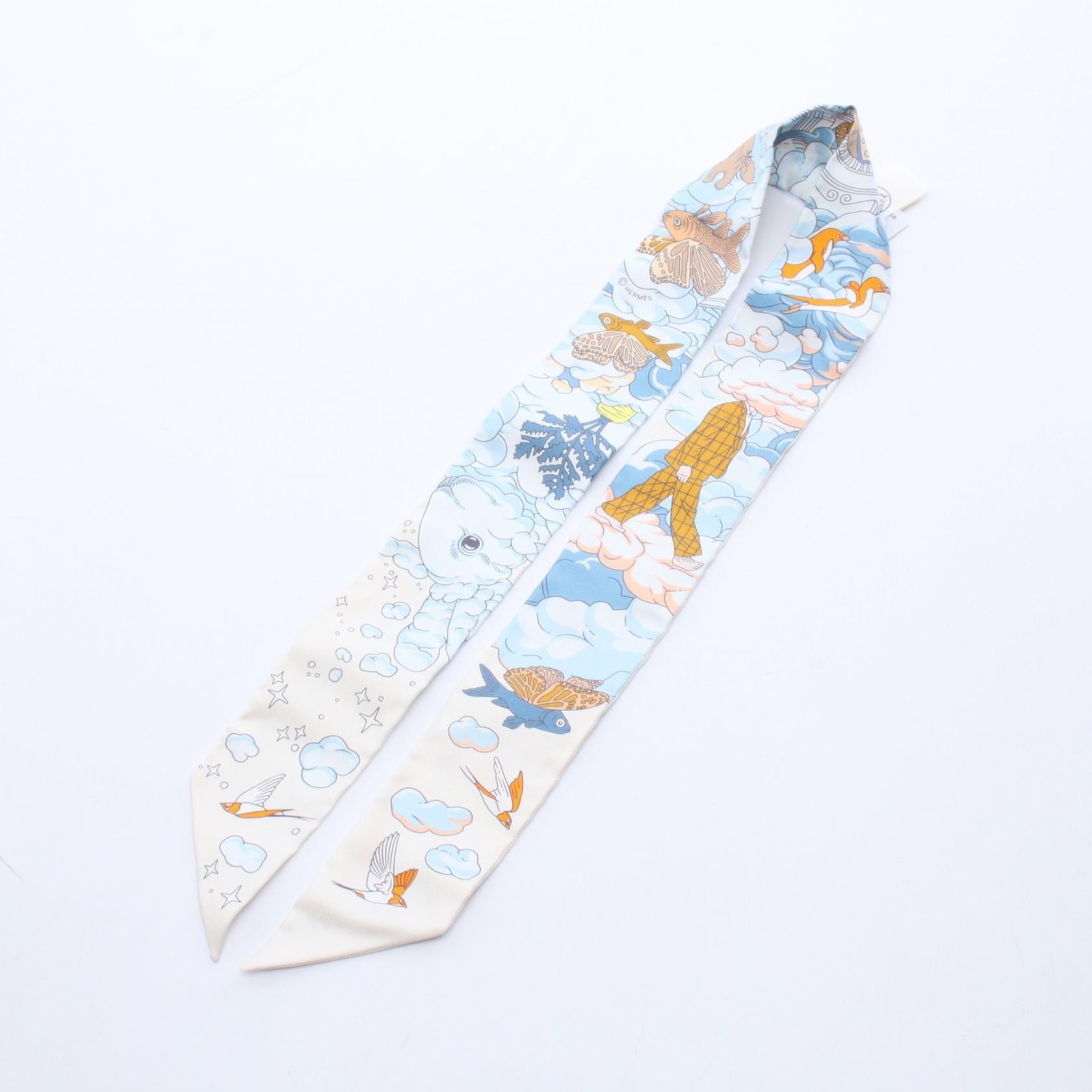 エルメス Sur Mon Nuage シルクスカーフ