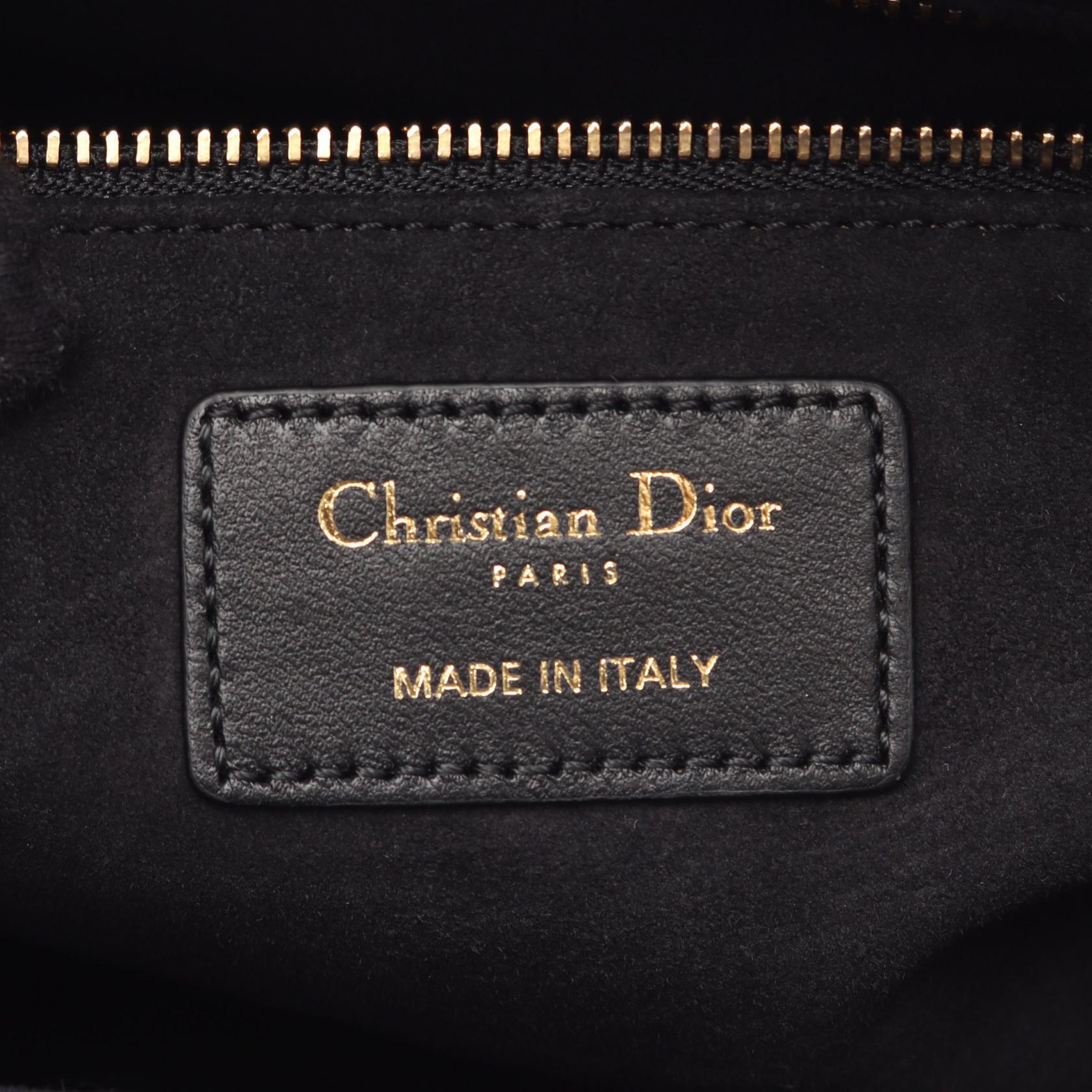 ディオール LADY DIOR レザー ハンドバッグ