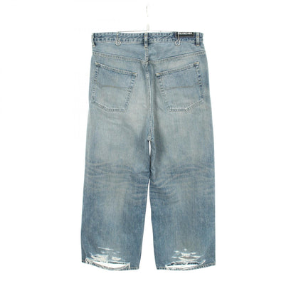 バレンシアガ ドローストリングダメージデニムパンツ