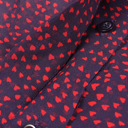 ディオール Bee刺繍ハート柄シルクブラウス
