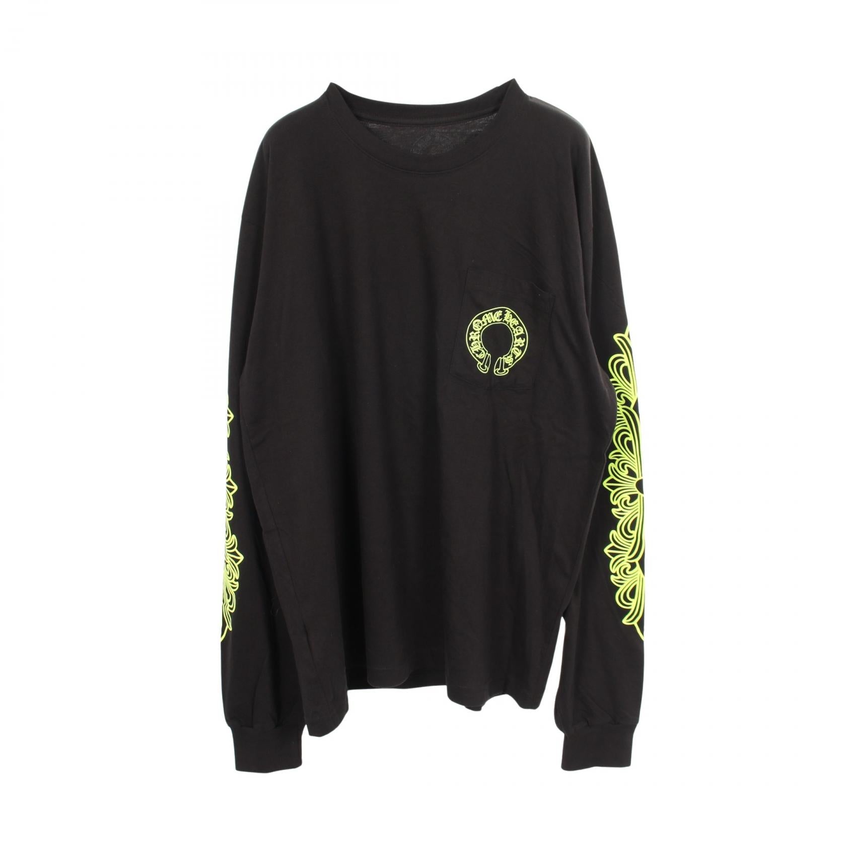 クロムハーツ フローラルクロスホースシュー コットン長袖Tシャツ