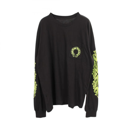 クロムハーツ フローラルクロスホースシュー コットン長袖Tシャツ