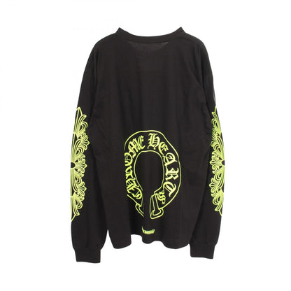 クロムハーツ フローラルクロスホースシュー コットン長袖Tシャツ
