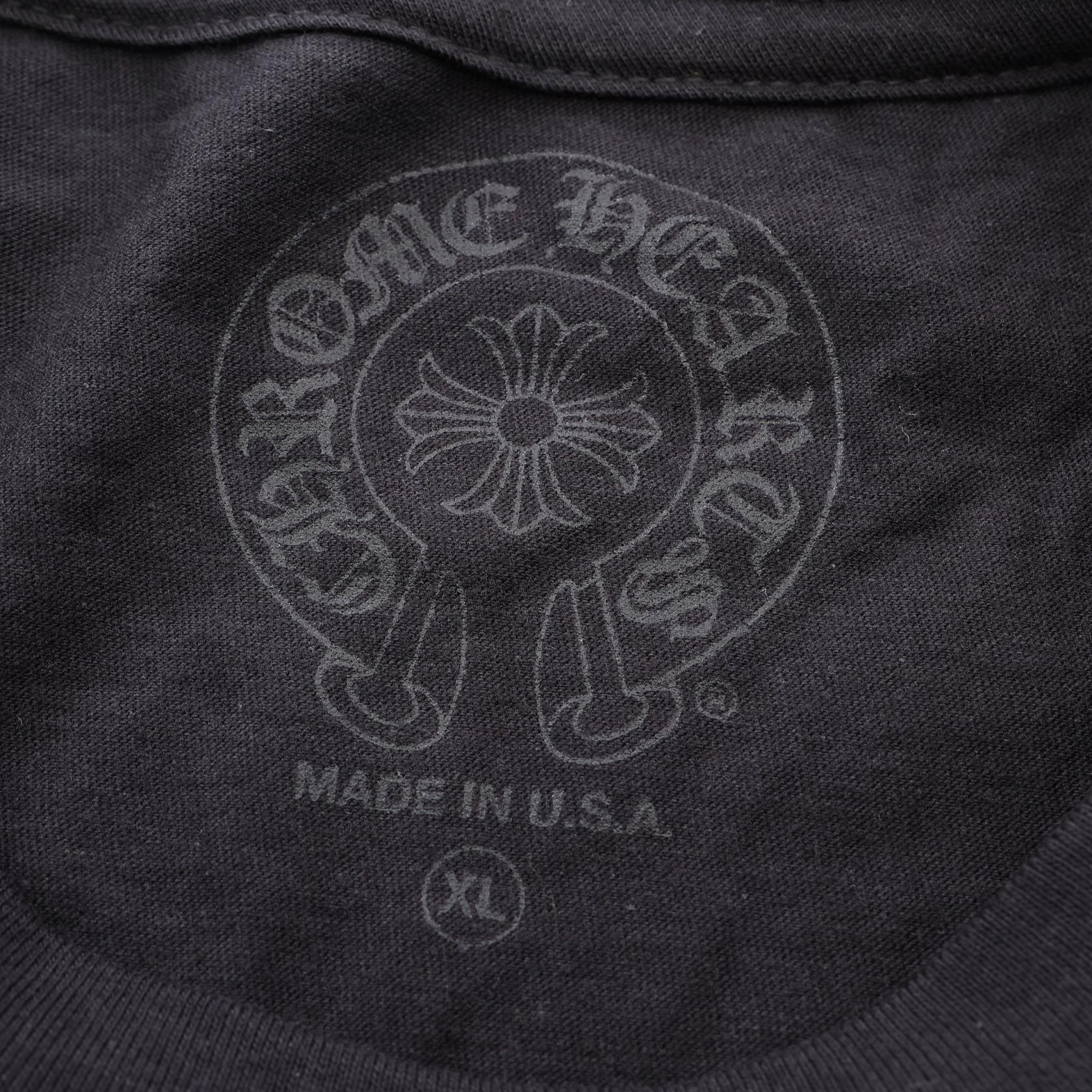 クロムハーツ フローラルクロスホースシュー コットン長袖Tシャツ