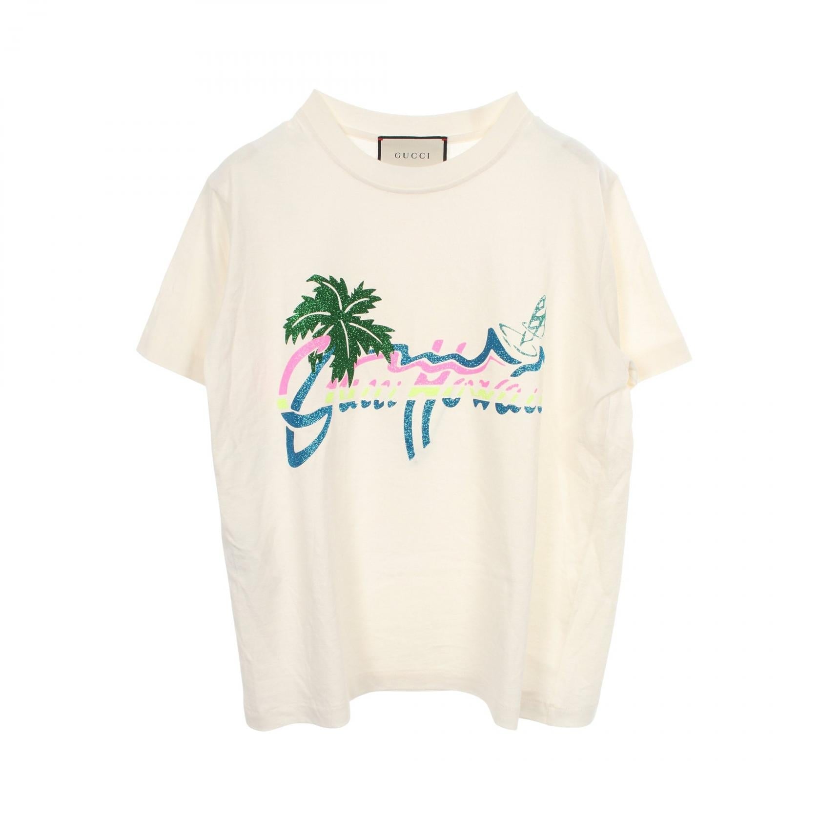 グッチ ハワイロゴ コットンTシャツ