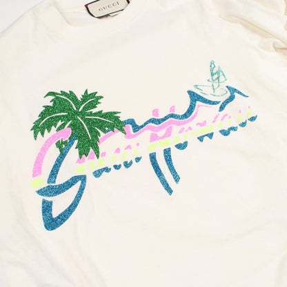 グッチ ハワイロゴ コットンTシャツ