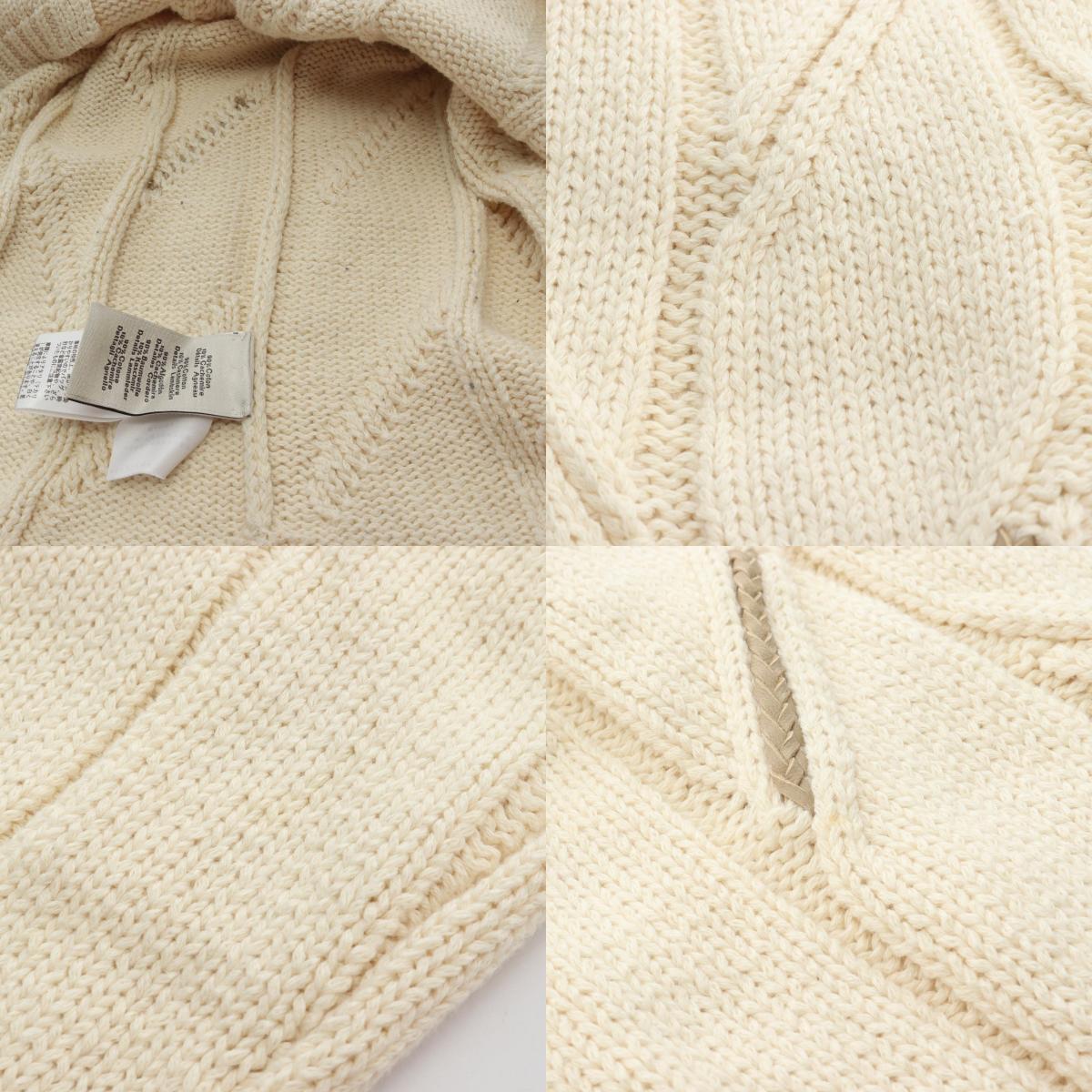 エルメス コットンカシミヤレザーニットトップス