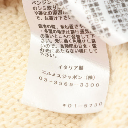 エルメス コットンカシミヤレザーニットトップス