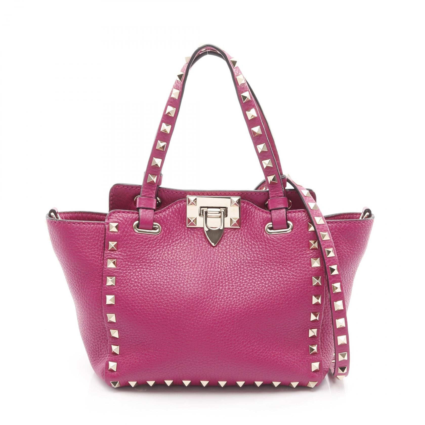 ヴァレンティノ ロックスタッズ レザー トートバッグ