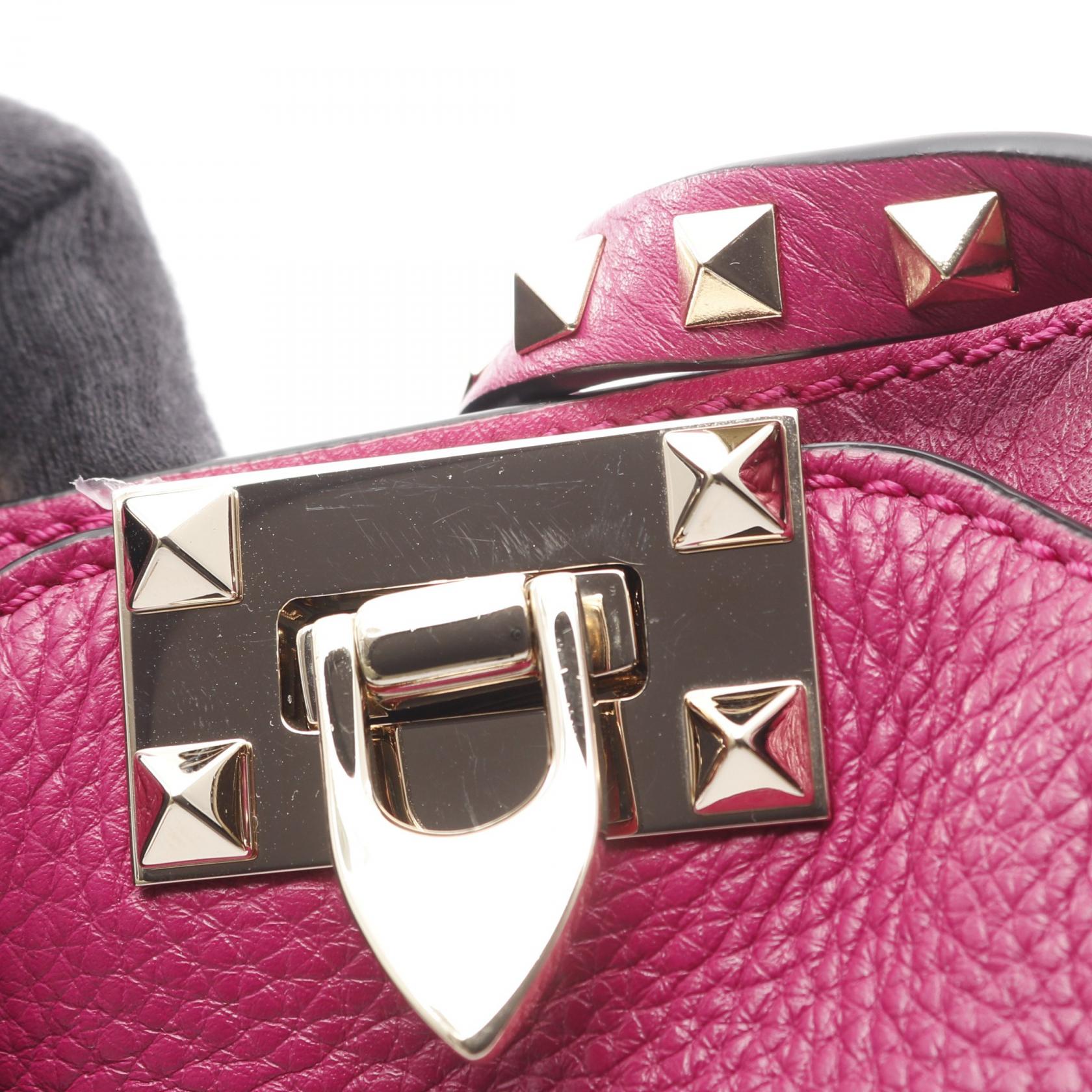 ヴァレンティノ ロックスタッズ レザー トートバッグ