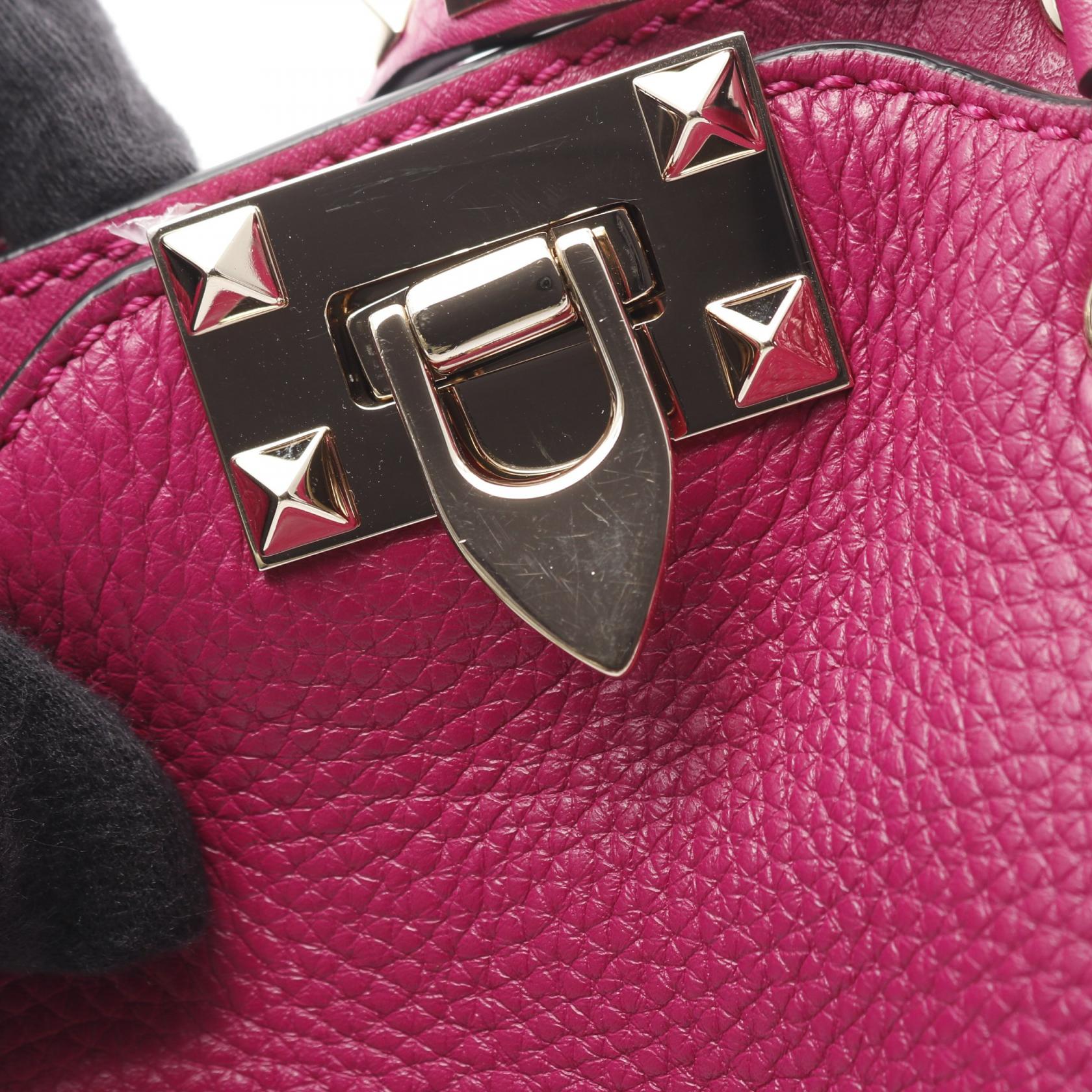 ヴァレンティノ ロックスタッズ レザー トートバッグ