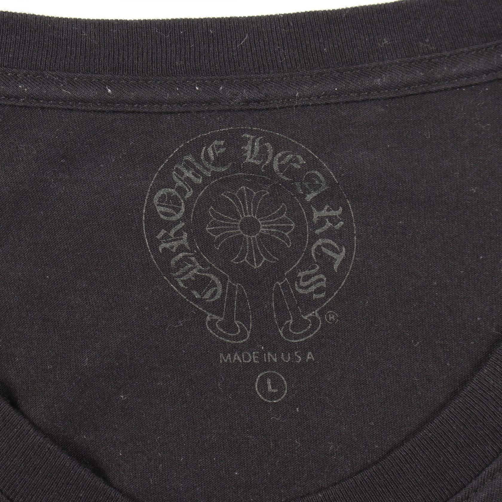 クロムハーツ ホースシューフローラルクロス コットン長袖Tシャツ