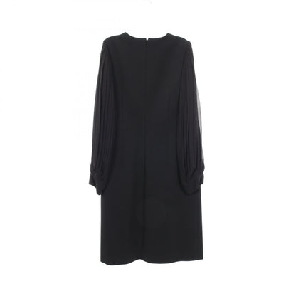 グッチ PLEATED SLEEVES BLACK DRESS レーヨン ワンピース
