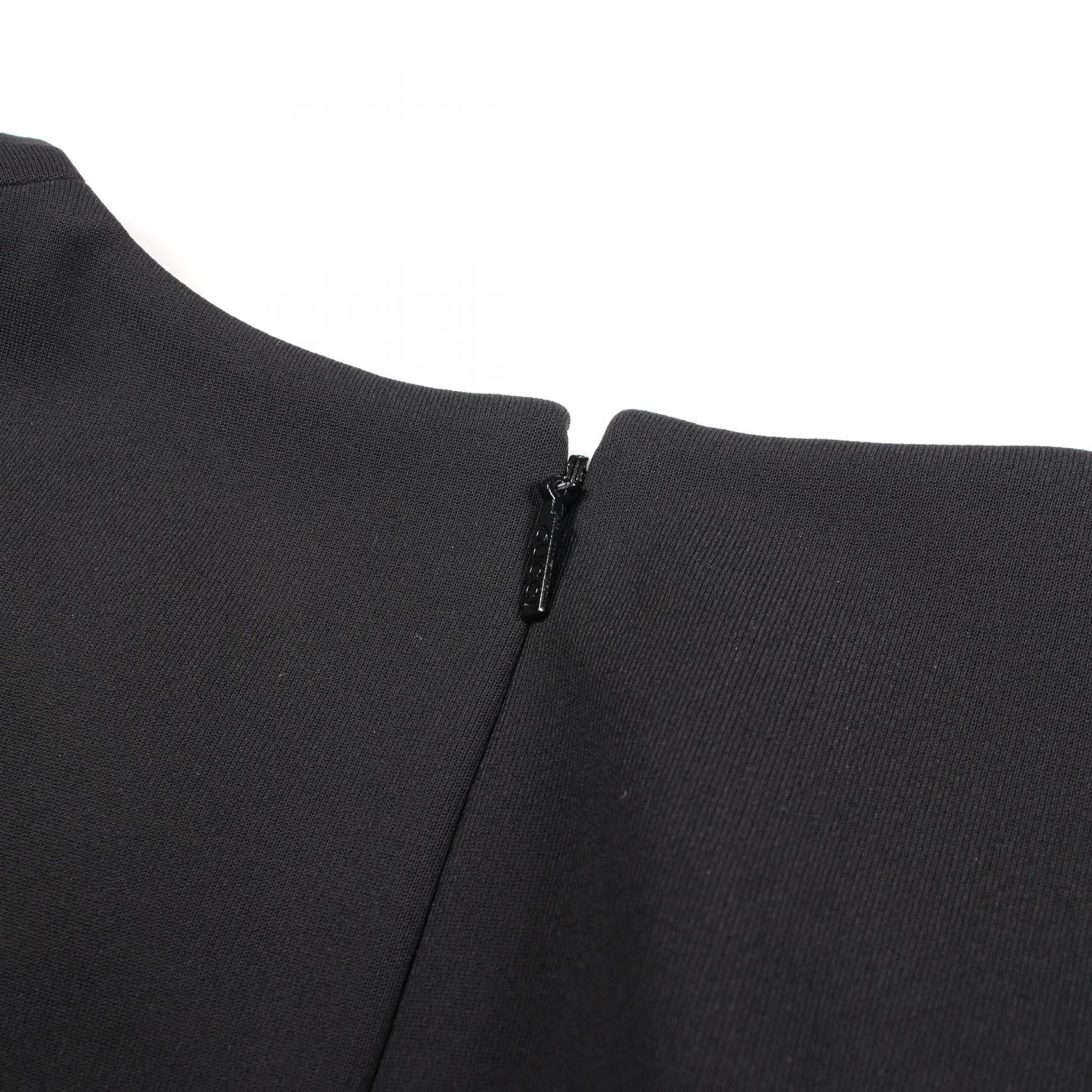 グッチ PLEATED SLEEVES BLACK DRESS レーヨン ワンピース