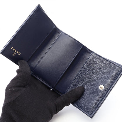 シャネル クラシック スモール フラップ ウォレット 三つ折り財布 レザー