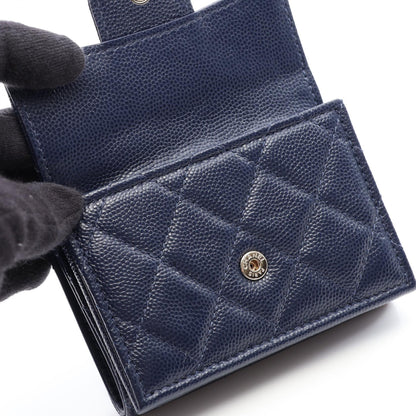 シャネル クラシック スモール フラップ ウォレット 三つ折り財布 レザー