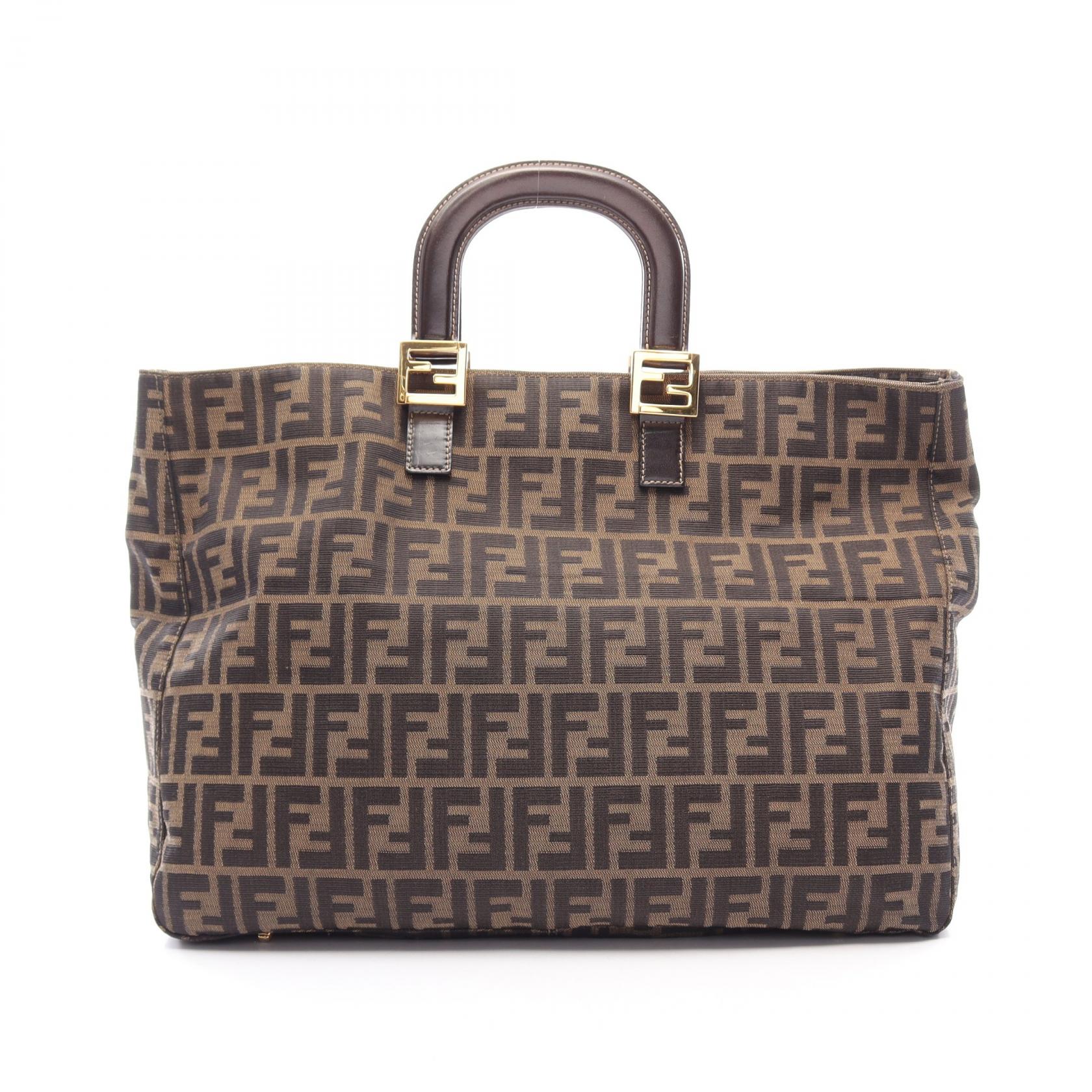 フェンディ キャンバスレザー ハンドバッグ