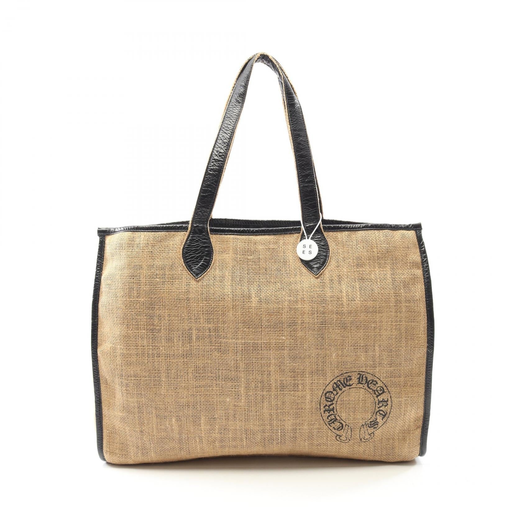 クロムハーツ HORSESHOE BEACH BAG レザー ファブリックトートバッグ