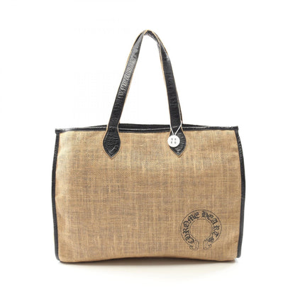 クロムハーツ HORSESHOE BEACH BAG レザー ファブリックトートバッグ