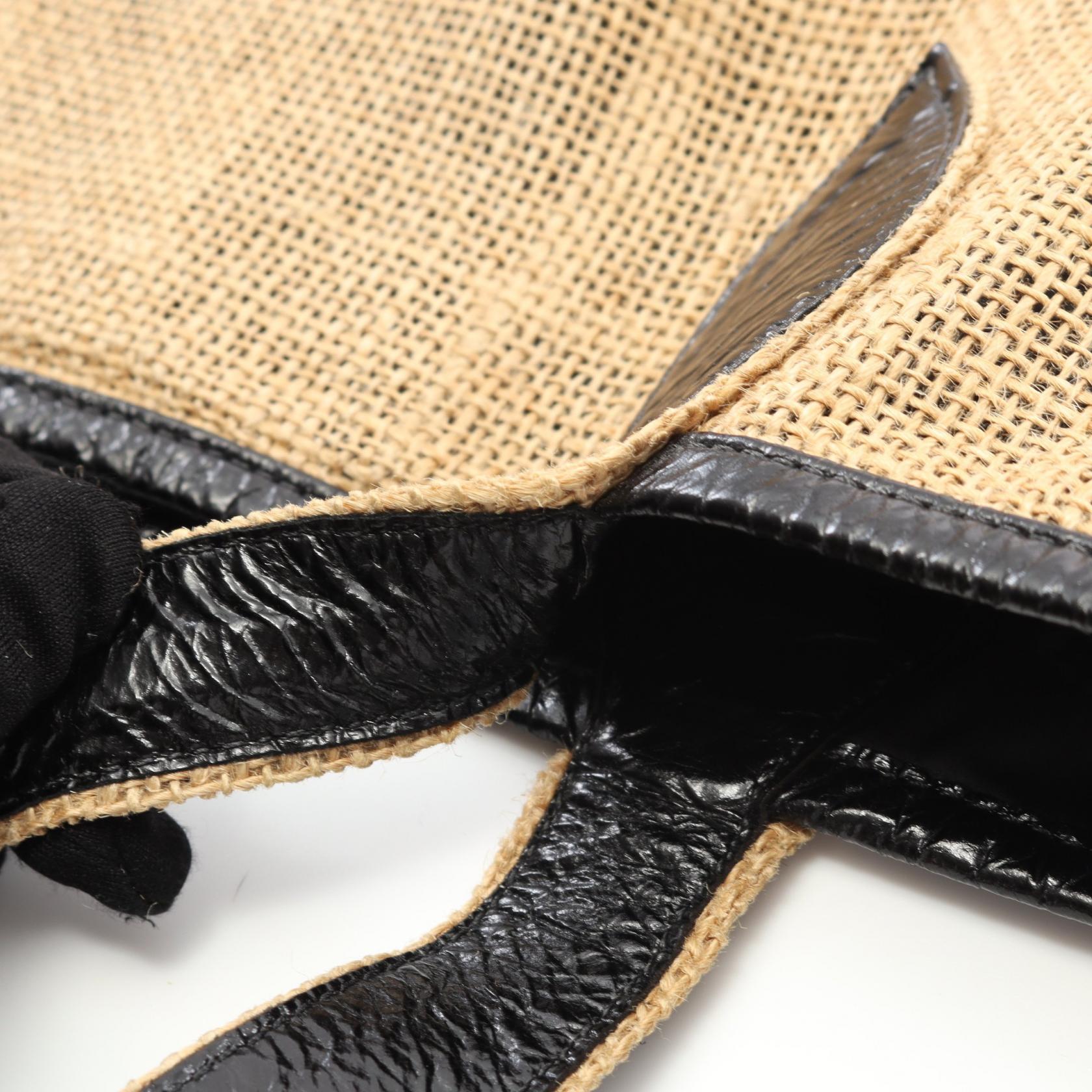 クロムハーツ HORSESHOE BEACH BAG レザー ファブリックトートバッグ