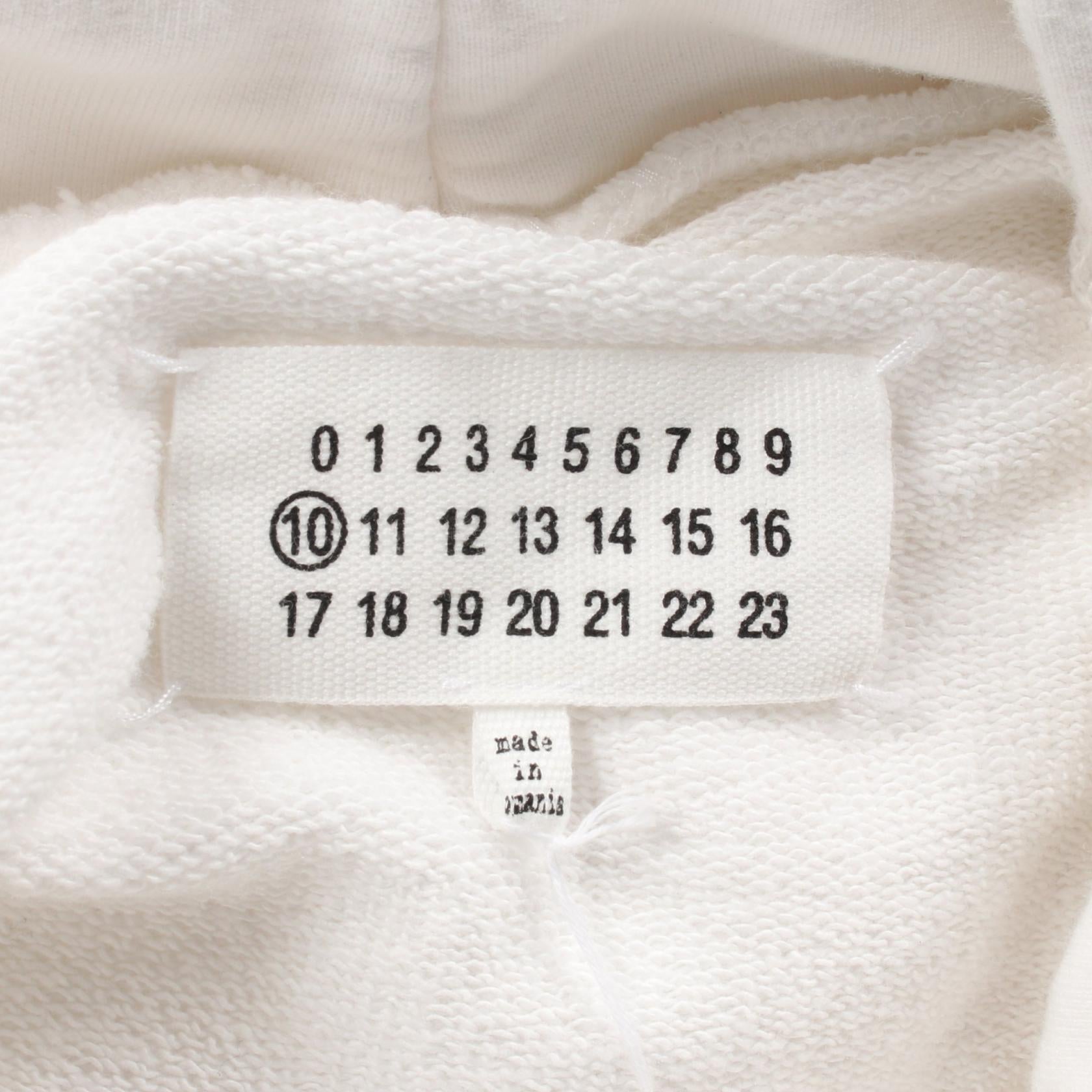 Maison Margiela アップサイド ダウン ロゴ コットン フーディ