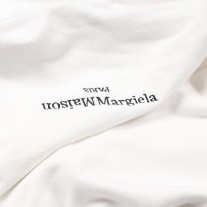 Maison Margiela アップサイド ダウン ロゴ コットン フーディ