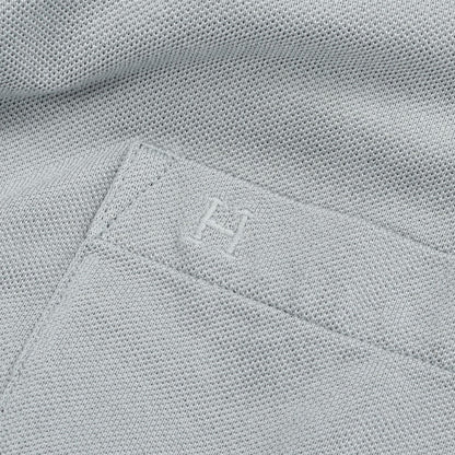 エルメス H刺繍 コットン鹿の子ポロシャツ