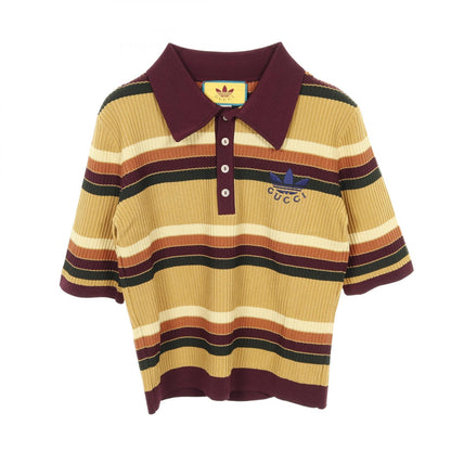 グッチ GUCCI × アディダス レーヨン ニット ポロシャツ