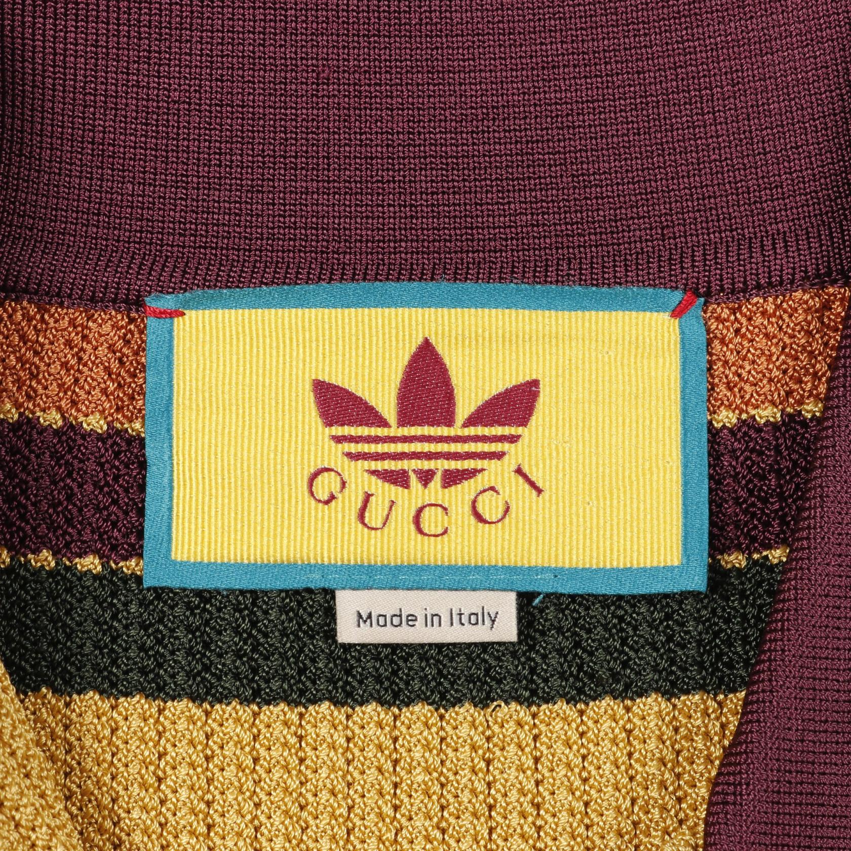 グッチ GUCCI × アディダス レーヨン ニット ポロシャツ