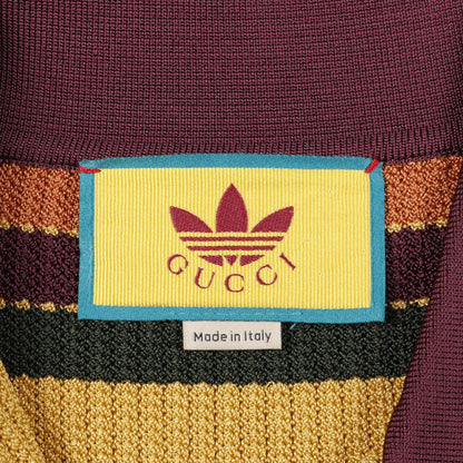 グッチ GUCCI × アディダス レーヨン ニット ポロシャツ