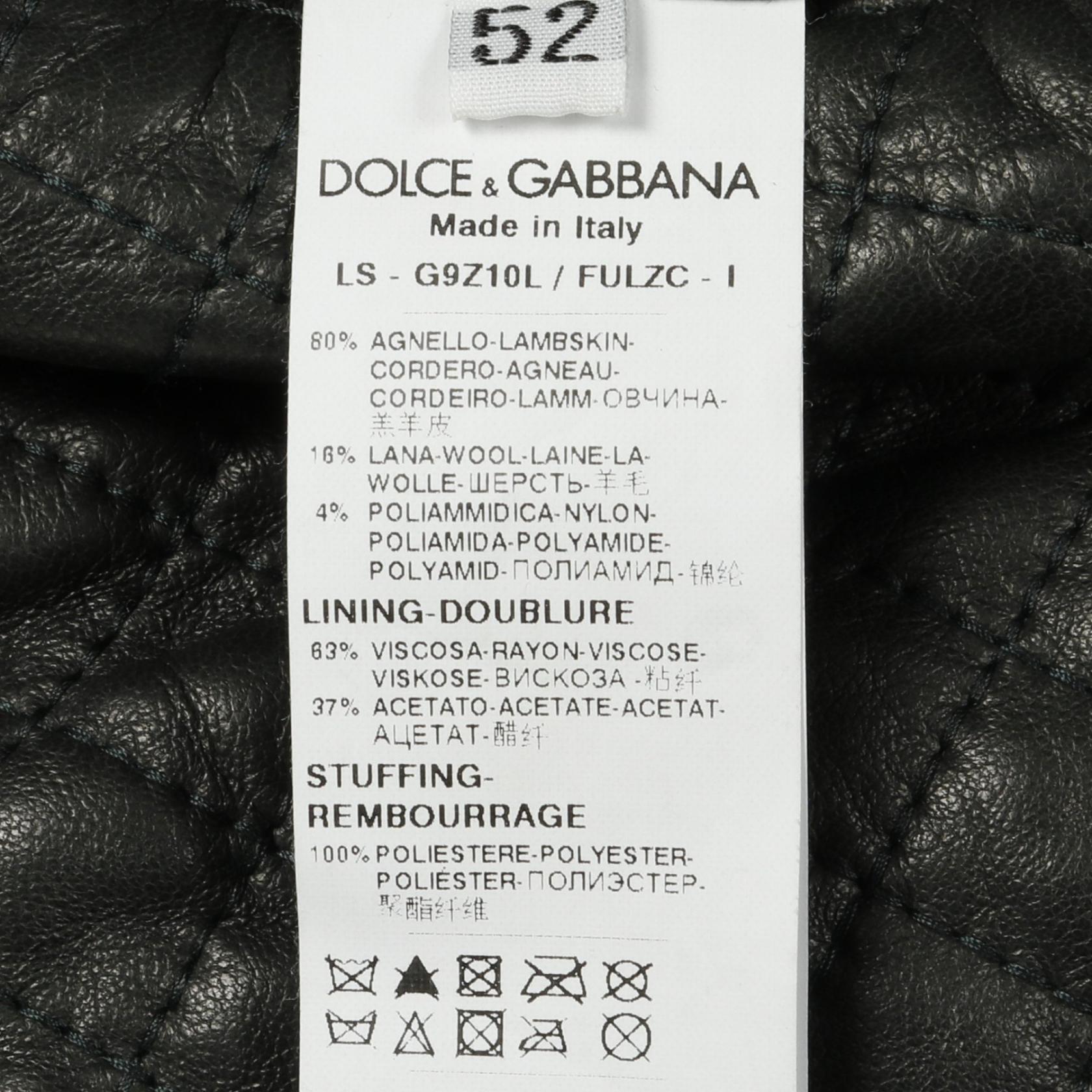 ドルチェ & ガッバーナ ラムレザー ジャケット