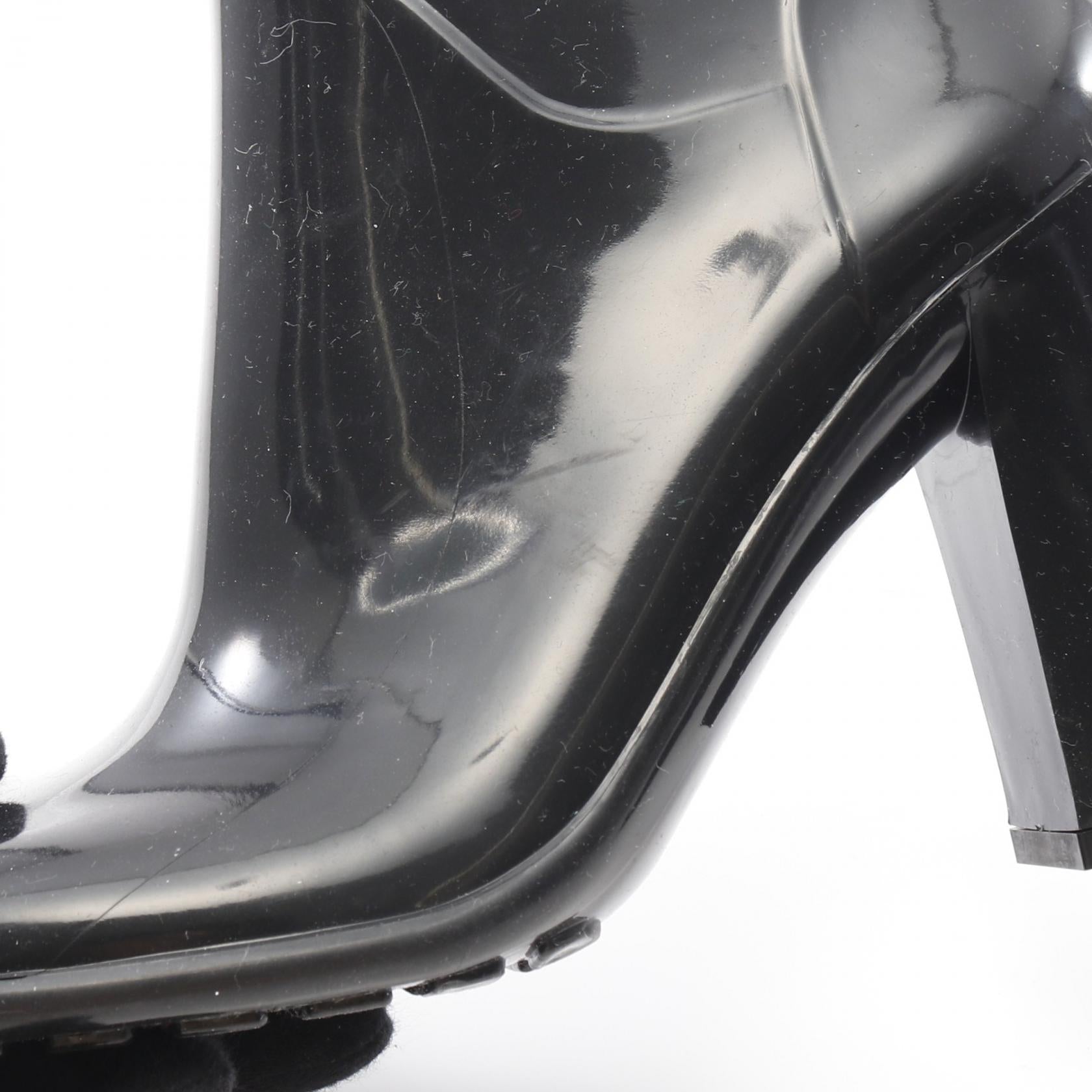 ボッテガヴェネタ Shine rubber ankle boots ラバーブーツ